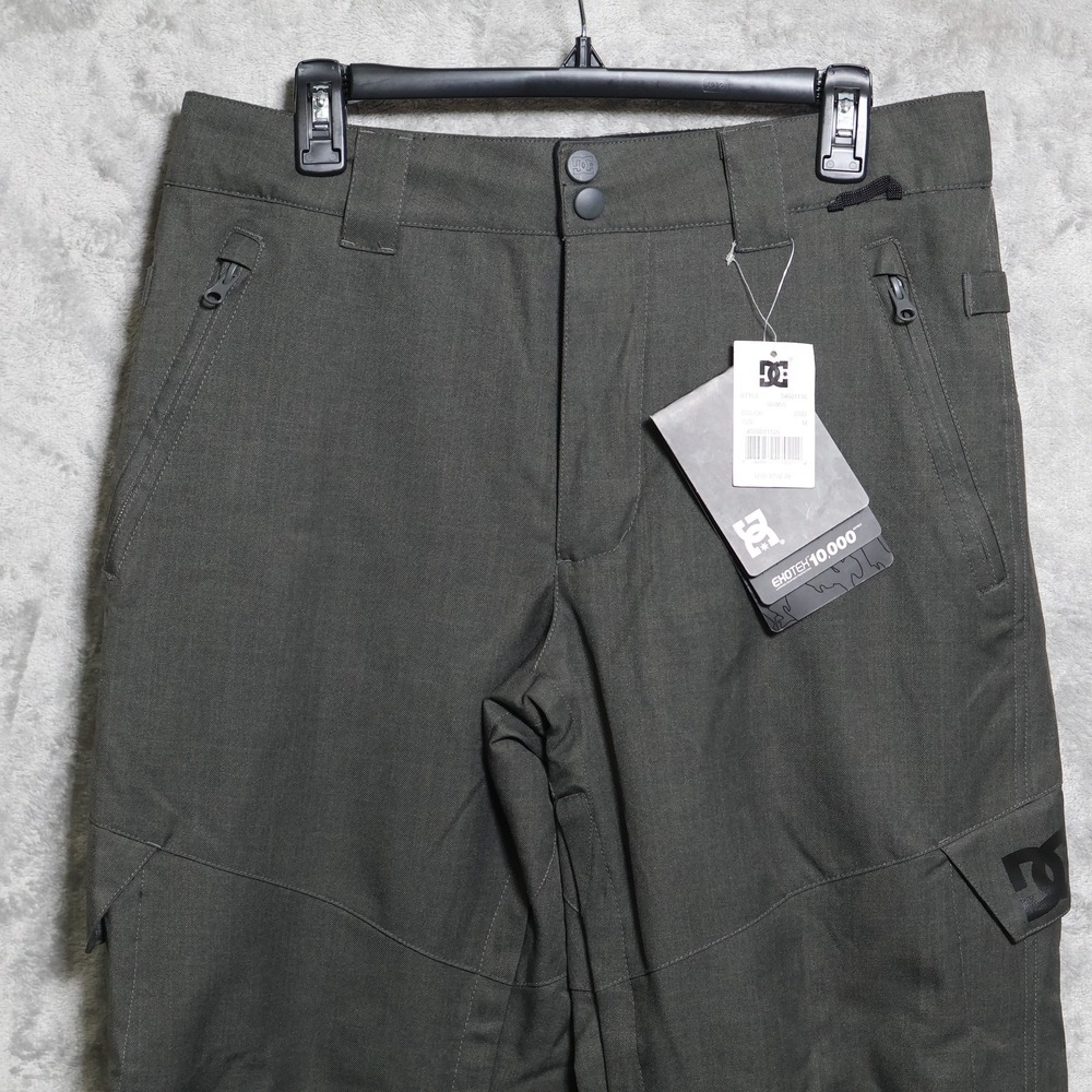 DC Snow Pants Mens Medium Olive Green Waterproof Snowboard Ski Winter EXOTEX - Picture 2 of 15